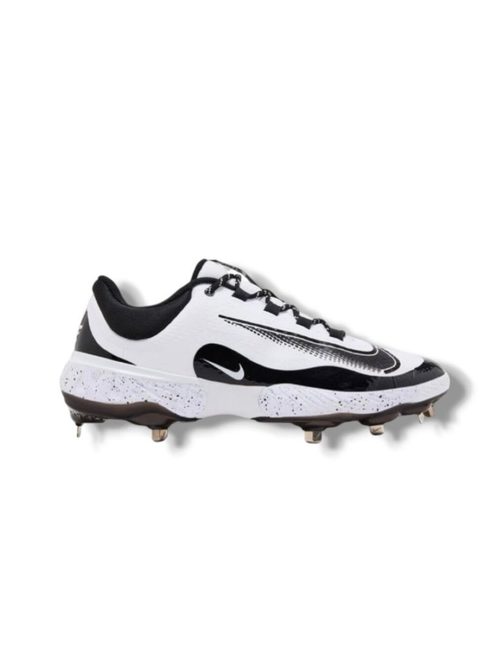 Nike Alpha Huarache Elite 4 Low White Black Mens Baseball Cleats Size 8.5 NEW